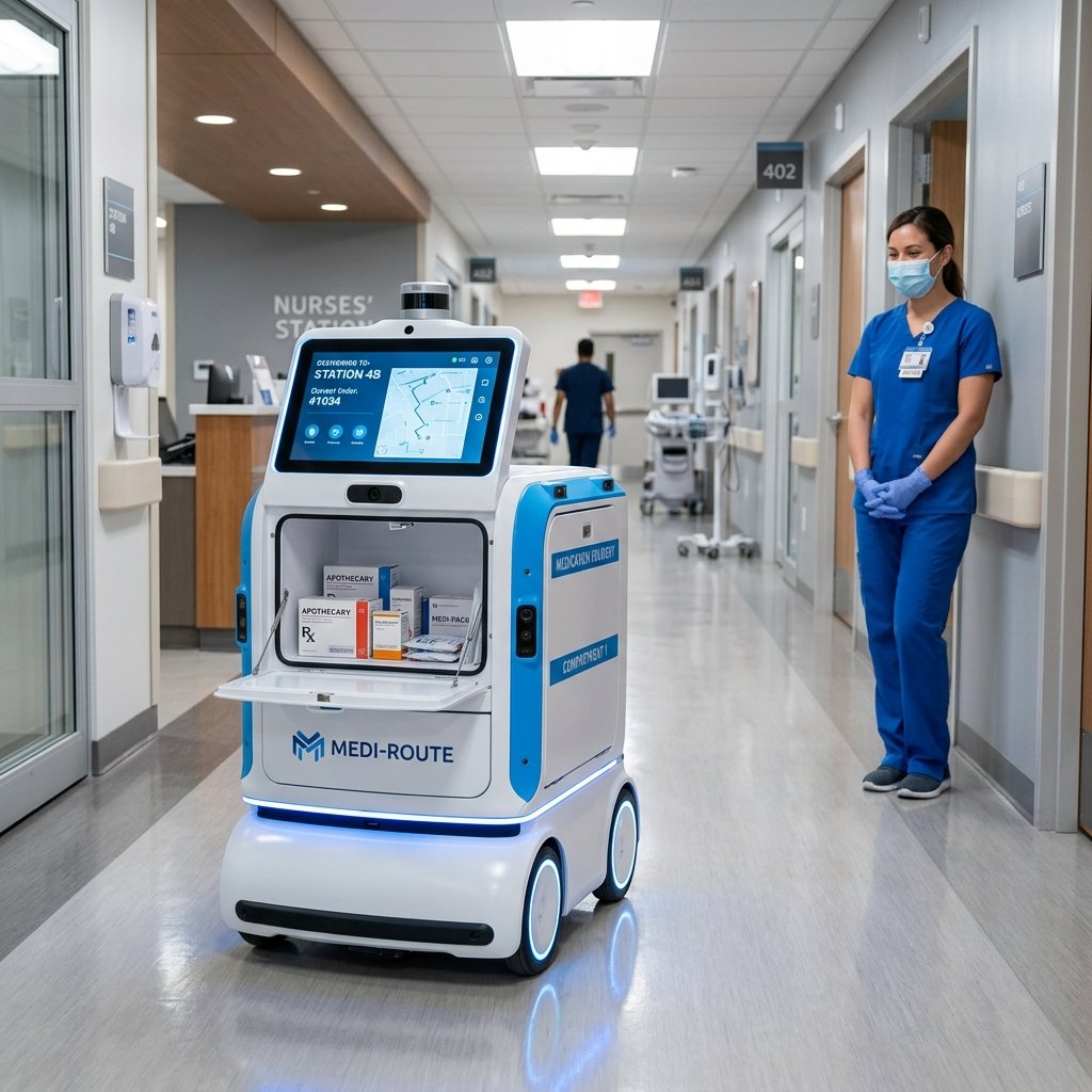 Autonomous delivery robot for hospital and campus delivery